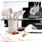 conjunto 28 peças utensílios de cozinha ncue silicone bege a-bi