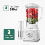 liquidificador mondial turbo power 127v l-99 wg branco e cinza (mp)