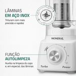 liquidificador mondial turbo power 127v l-99 wg branco e cinza (mp)