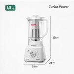 liquidificador mondial turbo power 127v l-99 wg branco e cinza (mp)