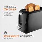 torradeira mondial pratic 127v t-18 preto (mp)