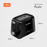 torradeira mondial pratic 127v t-18 preto (mp)