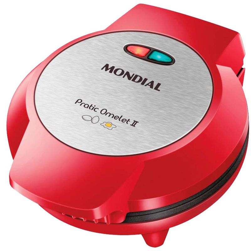 omeleteira elétrica pratic mondial 127v om-04-ri vermelho (mp)