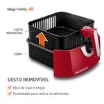 fritadeira elétrica air fryer 8l mondial 127v afn-80-ri vermelha (mp)