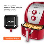 fritadeira elétrica air fryer 8l mondial 127v afn-80-ri vermelha (mp)