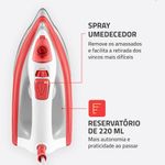 ferro de passar a vapor mondial 60hz 127v fvn-01-o laranja e branco (mp)