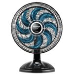 ventilador de mesa super turbo mondial com 8 pás 127v vtx-40-chrome preto e azul (mp)