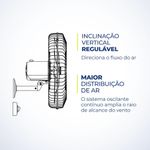ventilador de parede turbo mondial com 5 pás 127v nvp-pro-50 preto (mp)