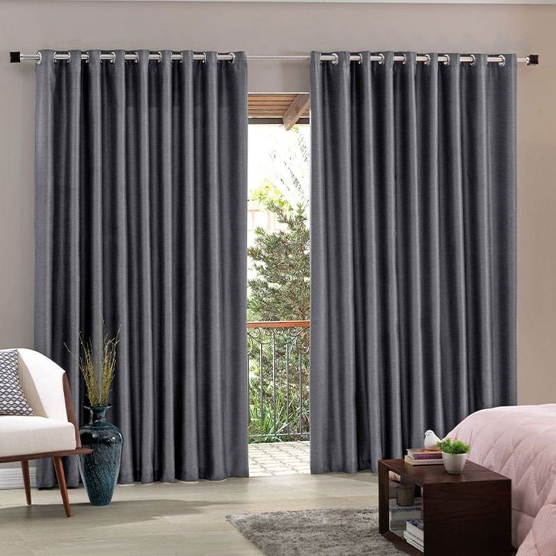 cortina bella & co corta luz blend 300x230cm cinza (mp)