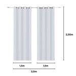 cortina bella & co corta luz blend 300x230cm duna (mp)