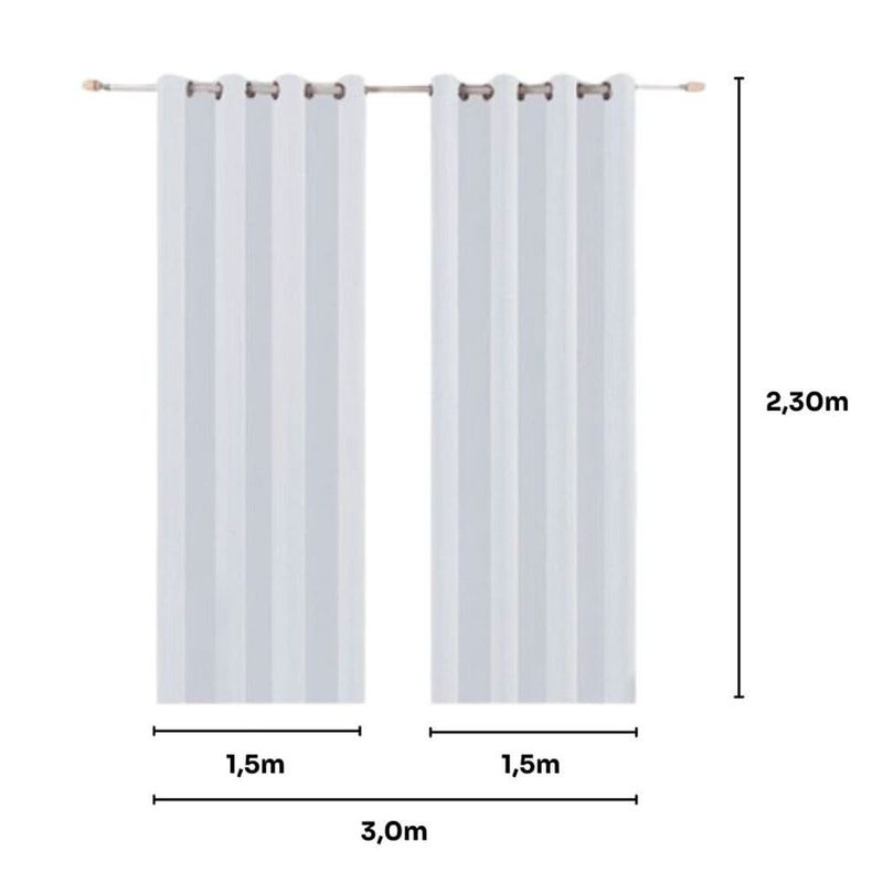 cortina bella & co corta luz blend 300x230cm duna (mp)