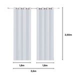 cortina bella & co corta luz blend 360x250cm duna (mp)