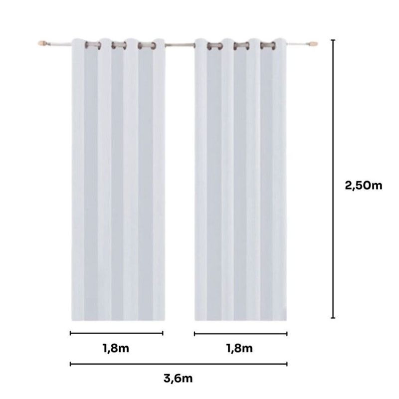 cortina bella & co corta luz blend 360x250cm duna (mp)