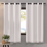 cortina bella & co pratika lisa slim 260x170cm branco (mp)