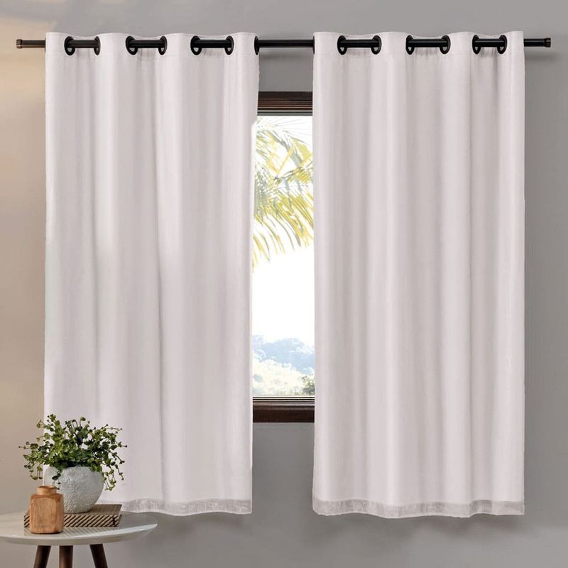 cortina bella & co pratika lisa slim 260x170cm branco (mp)