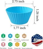 forma de silicone para cupcake 24 peças jewoster sortidas a-bi