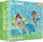 cadeiras infláveis flutuantes 2 peças joyin azul e verde a-bi