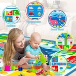 tapete infantil para bebês oarifun colorido a-bi