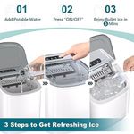 máquina de fazer gelo portátil euhomy branco a-bi