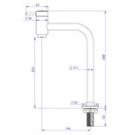 torneira de bancada marchezan para lavatório elegance slim arejador fixo 40509-c61 (mp)