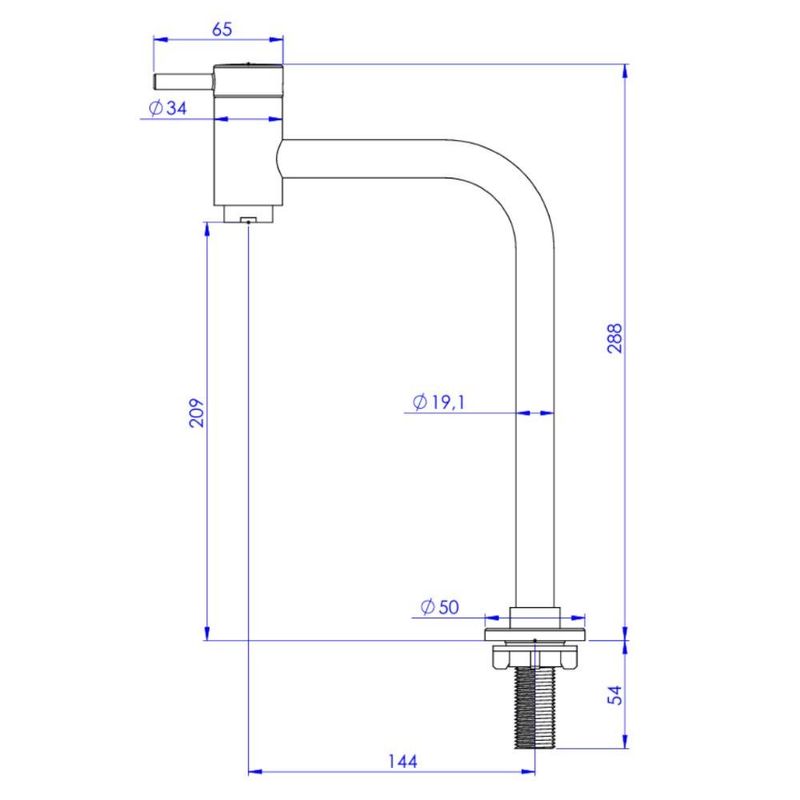 torneira de bancada marchezan para lavatório elegance slim arejador fixo 40509-c61 (mp)