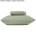 jogo de cama solteiro altenburg em malha 2 peças simples verde (mp)