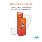 pilha zinco elgin carvão aa-tubo com 40 pilhas shrincadas de 4 em 4 r06p (mp)