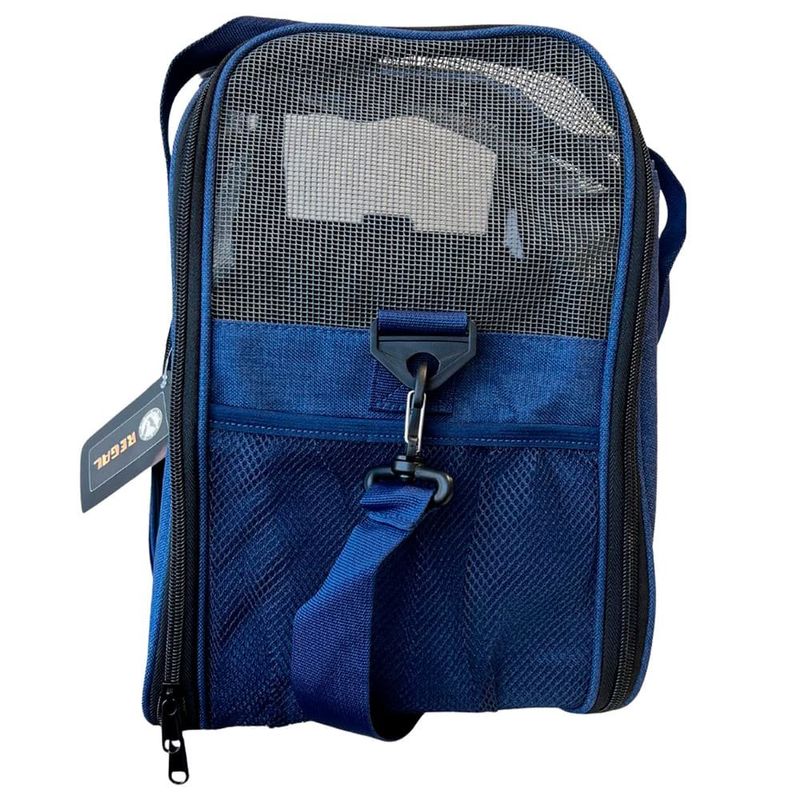 bolsa de transporte pet regal 48x30x30cm azul (mp)