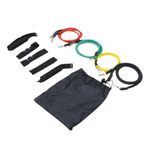 conjunto de elásticos para treino de pernas imporiente com 2 tiras 4 elásticos e 1 bolsa (mp)