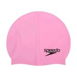 touca de natação speedo flat silicone rosa (mp)