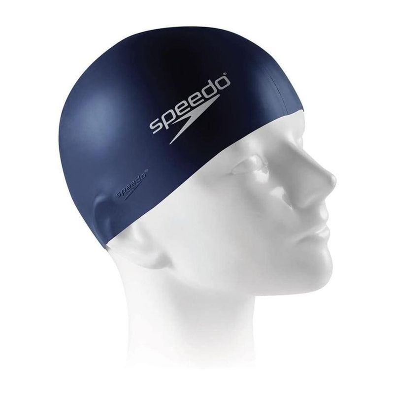 touca de natação speedo flat silicone marinho (mp)
