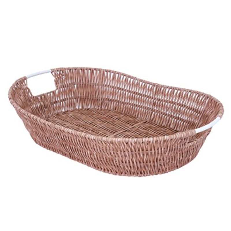 cesto oval mimo 3918 tamanho médio 48x31x11 cm claro