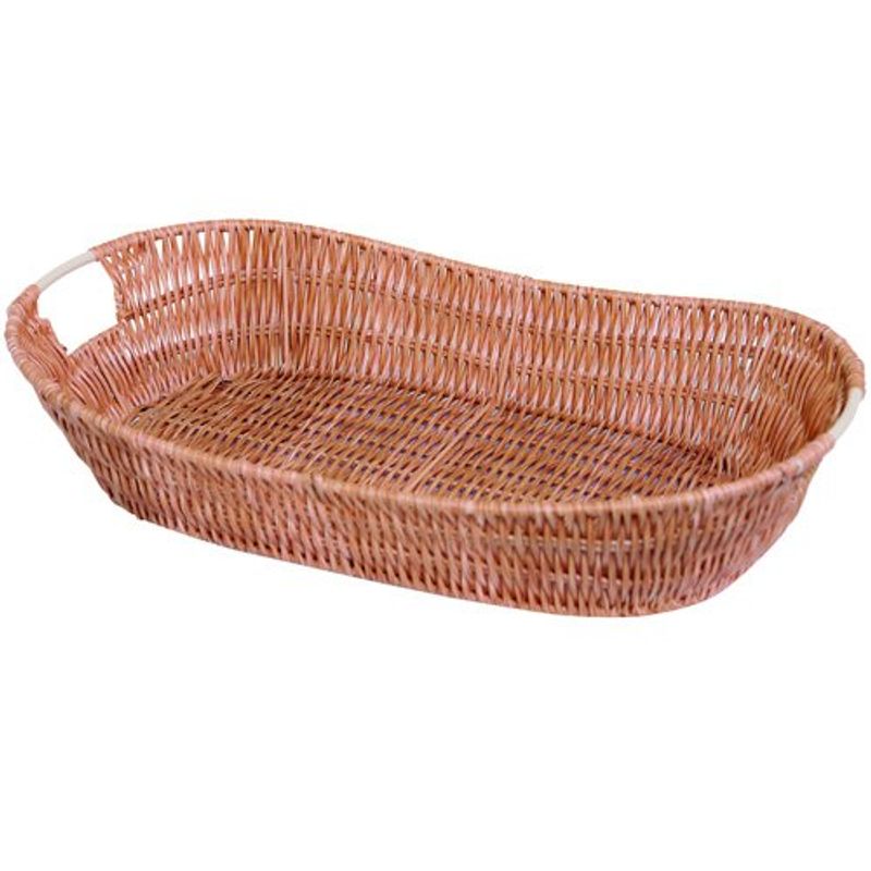 cesto oval mimo 3918 tamanho médio 48x31x11 cm claro