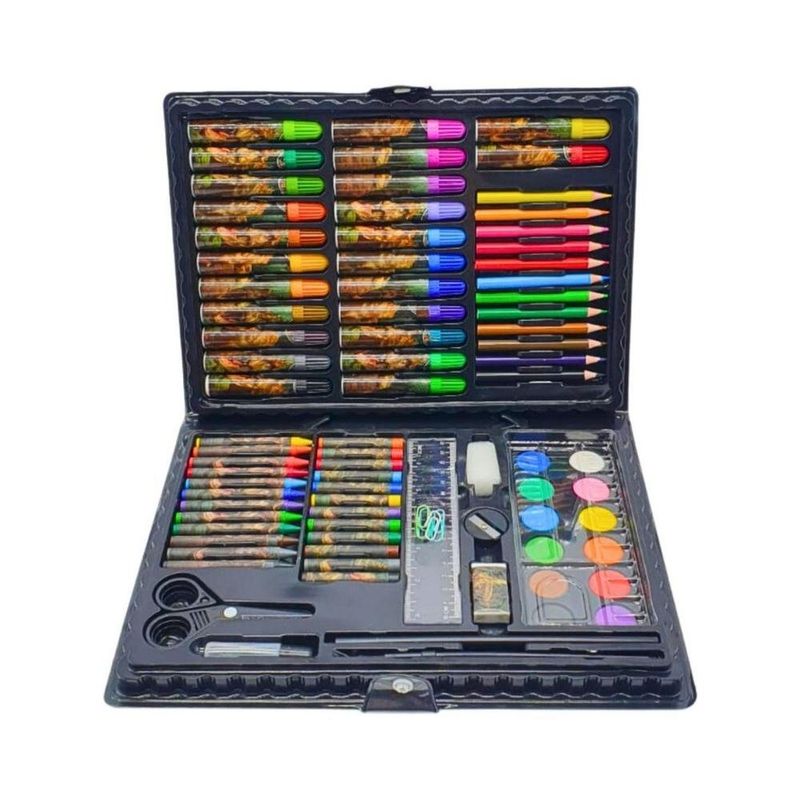 Estojo Maleta Escolar Toy King Dino Selvagem 86 Peças Com Lápis De