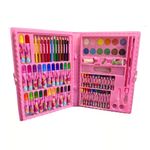 estojo maleta escolar toy king angelina 86 peças com lápis de cor + giz de cera e acessórios (mp)