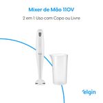 mixer de mão elgin 2 em 1 200w alta velocidade leve e baixo ruído 127v mix10 (mp)