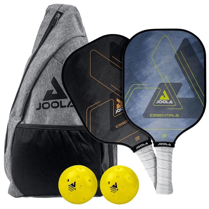 kit de pickleball joola essentials com 2 raquetes 2 bolas e 1 bolsa (mp)