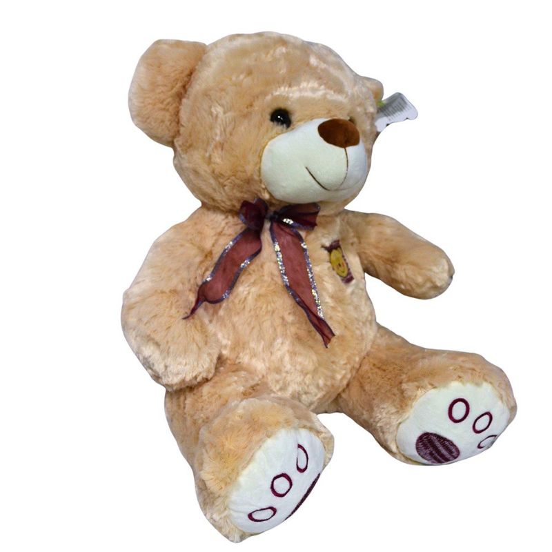 pelúcia fizzy urso sentado com laço creme 65cm fc2626 (mp)