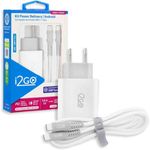 kit carregador i2go usb-c para usb-c 1,5m 20w branco