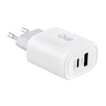 carregador i2go 20w usb-a e usb-c branco