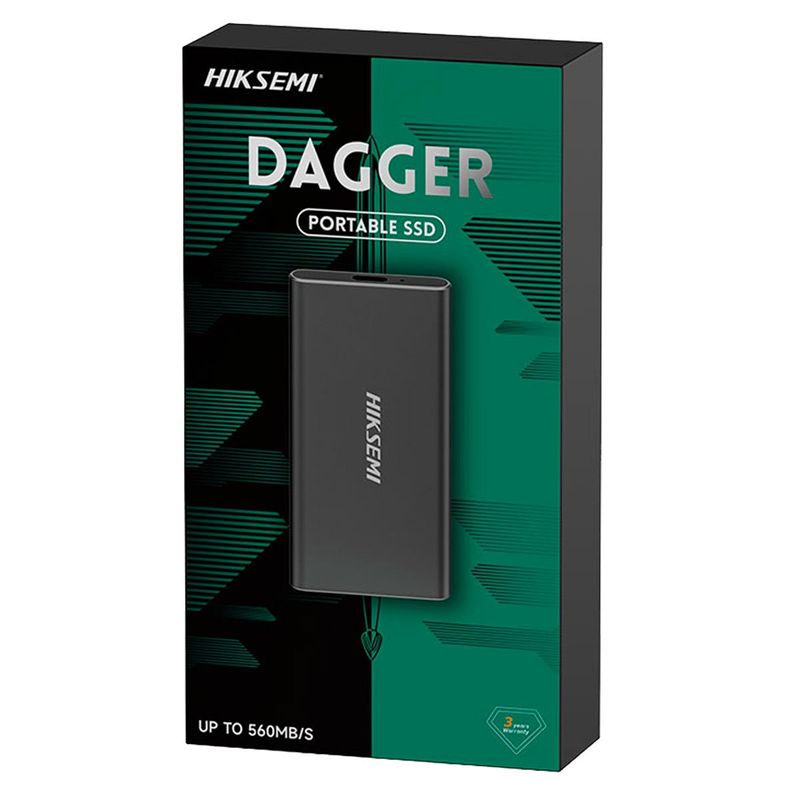 ssd externo hiksemi dagger usb 3.2 tipo-c 1tb preto (mp)