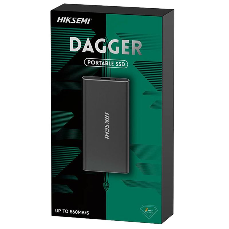 ssd externo hiksemi dagger usb 3.2 tipo-c 2tb preto (mp)