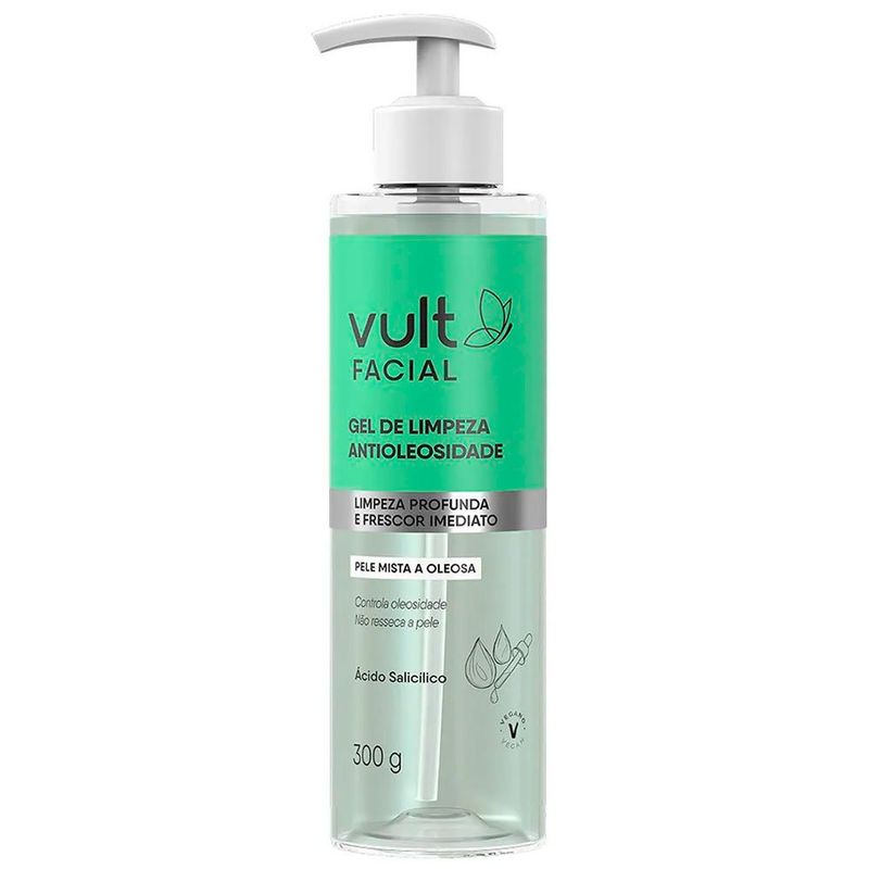 gel de limpeza facial vult antioleosidade 300g
