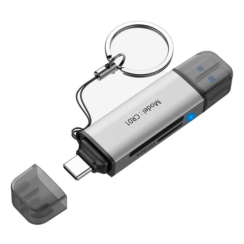 leitor de cartões de memória hiksemi usb 3.0 & tipo-c hs-hub-cr01 (mp)