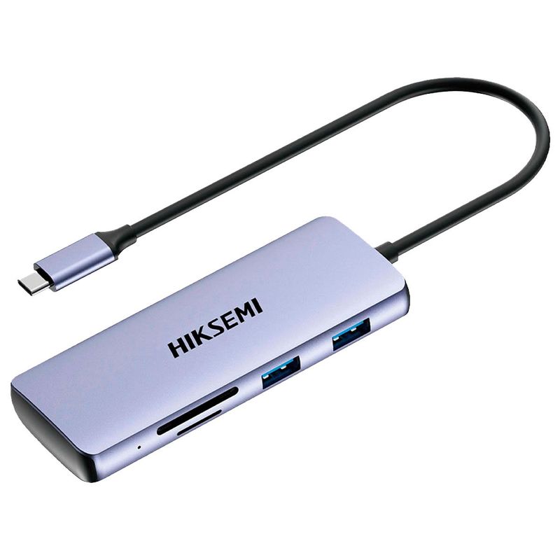 adaptador multifuncional hiksemi 8 em 1 tipo-c hs-hub-ds8 (mp)