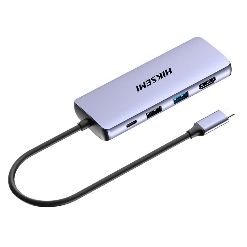 adaptador multifuncional hiksemi 8 em 1 tipo-c hs-hub-ds8 (mp)