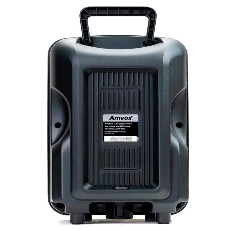 caixa de som amplificada amvox gigante ii 220w preto aca 221 (mp)