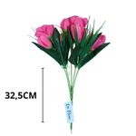 buquê tulipas rosas artificial 32,5cm flo02t (mp)