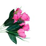 buquê tulipas rosas artificial 32,5cm flo02t (mp)