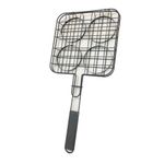 grelha prana para hambúrguer na churrasqueira 4 cavidades preta (mp)